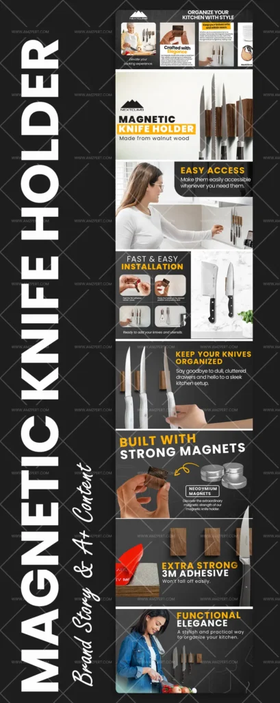 Magnetic Knife Holder A+ Amzpert Amazon PPC